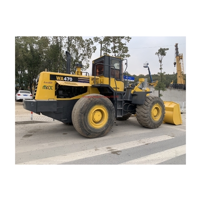 Giappone Origine 21 tonnellate Komatsu WA470 caricatori a ruote usati carico nominale 7 tonnellate pronti al lavoro