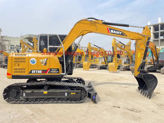 Macchine per scavo di seconda mano con mini escavatore SANY SY75C Peso della macchina 7500 KG