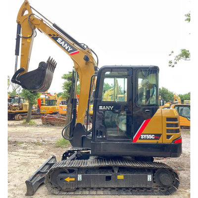 Peso operativo 5,5 tonnellate Sany SY55C Excavator Used Digger Machine con spedizione gratuita