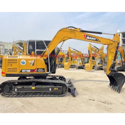 Mini escavatore Sany SY75 usato con motore cat e pompa idraulica originale in buone condizioni
