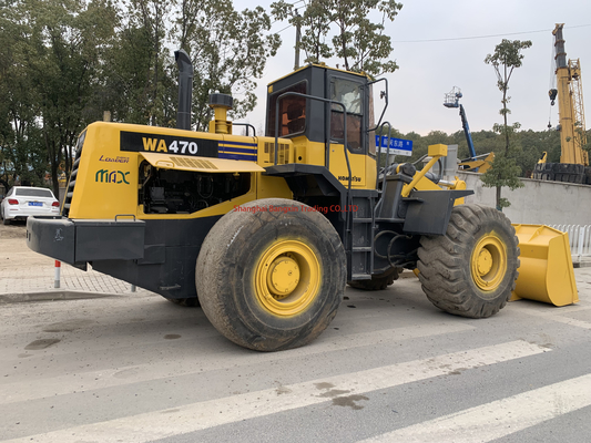 Tempo di consegna del caricatore a ruote usato Komatsu WA470 7 giorni forte potenza e stabilità idraulica